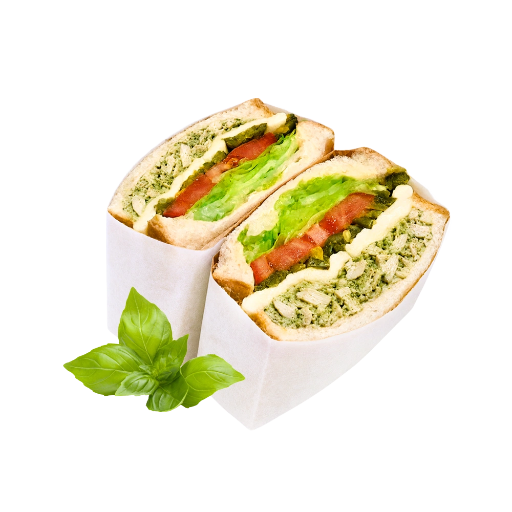 메가MGC커피 모짜렐라 바질치킨 샌드위치
